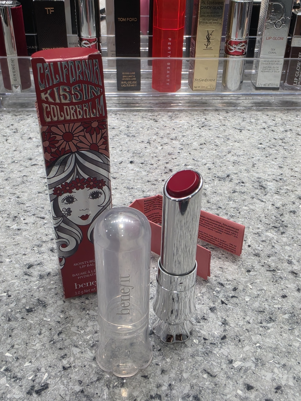 Benefit California Kissin' Colorbalm Moisturizing Lip Balm - Deep Pink Red